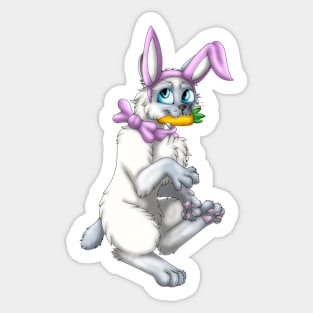 Bobtail BunnyCat: Blue Point (Pink) Sticker